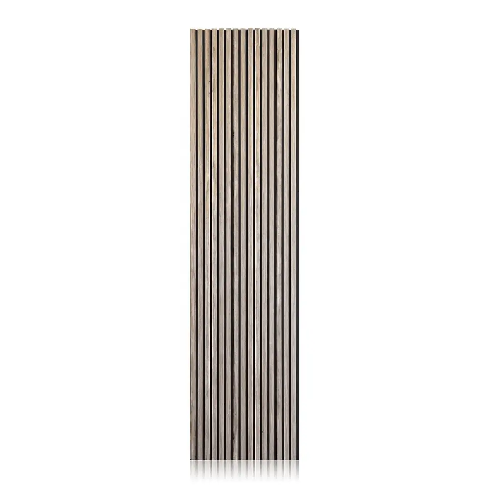 Sound-Absorbing Dark Smoke Oak 3D Polyester Acoustic Wooden Wall Panels 1