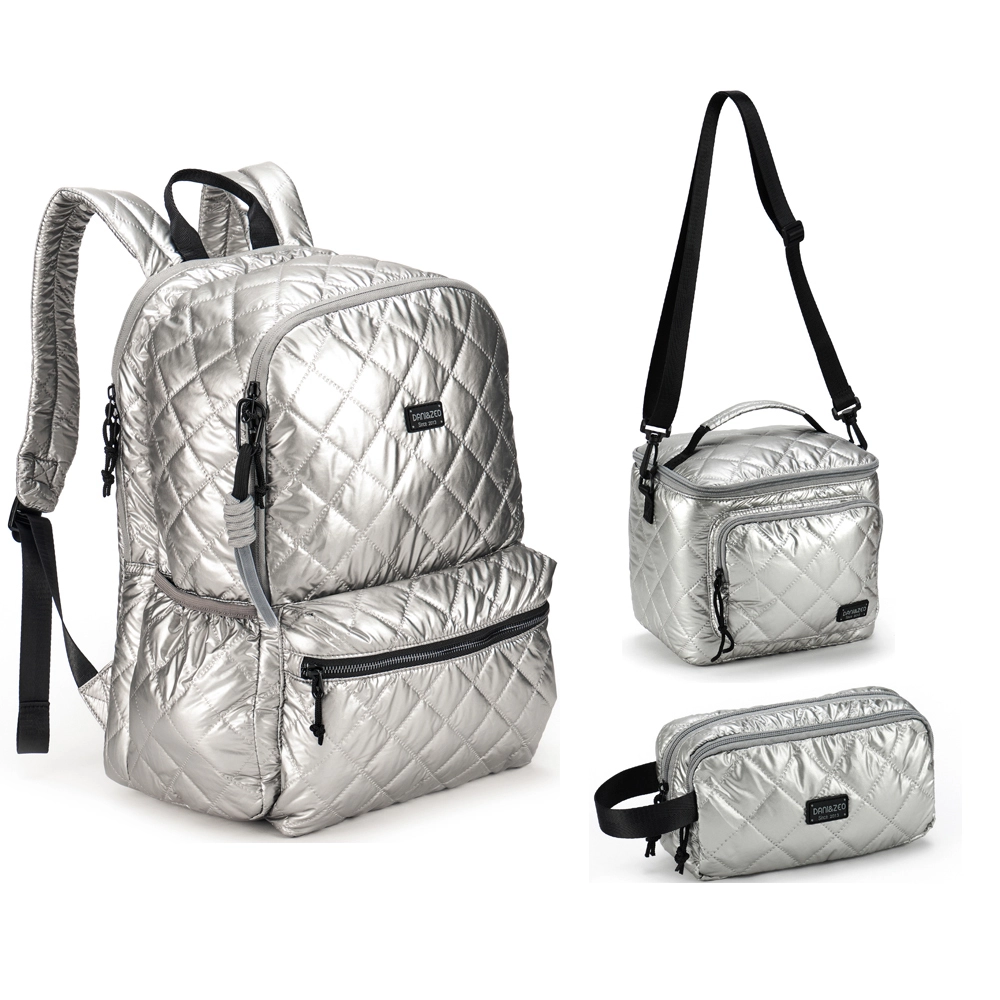 Custom 3 Pieces Backpack Set For Women Soft Oxford Cloth School Bags With Lunch Pencil Bag Lightweight Unisex Student Backpacks 1