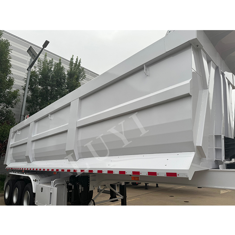 3 Axles Hydraulic Cylinder Rear Dump Trailer | LUYI 4