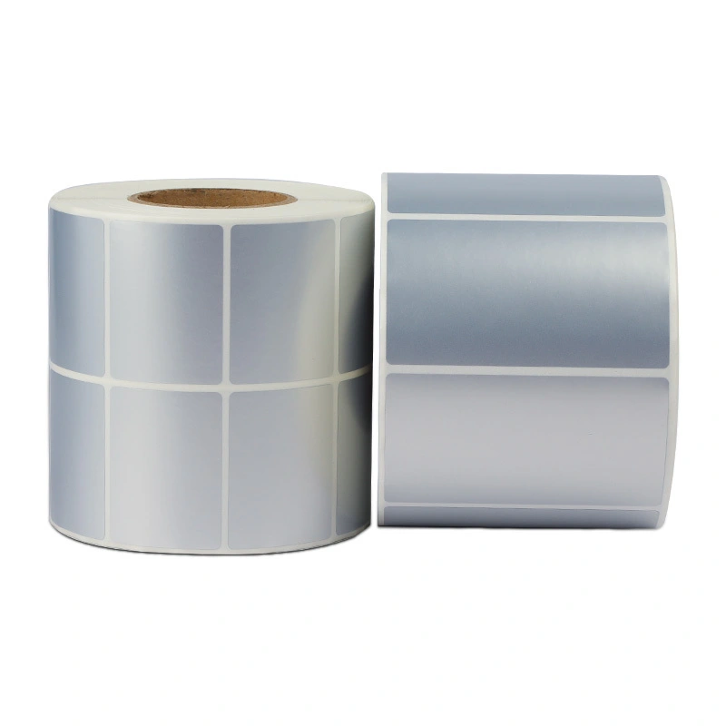 Matte Silver PET Self-Adhesive Waterproof Barcode Labels 1