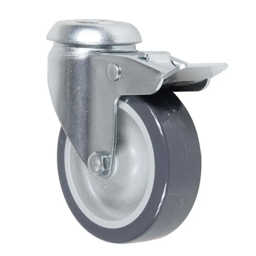 2 Inch Bolt Hole Swivel Caster Thermoplastic Rubber Castor Wheel For Displaying Shelves 1
