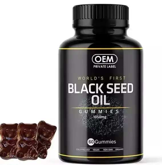 Organic Black Seed Oil Gummies Hair Skin Immunity Wholesale 1