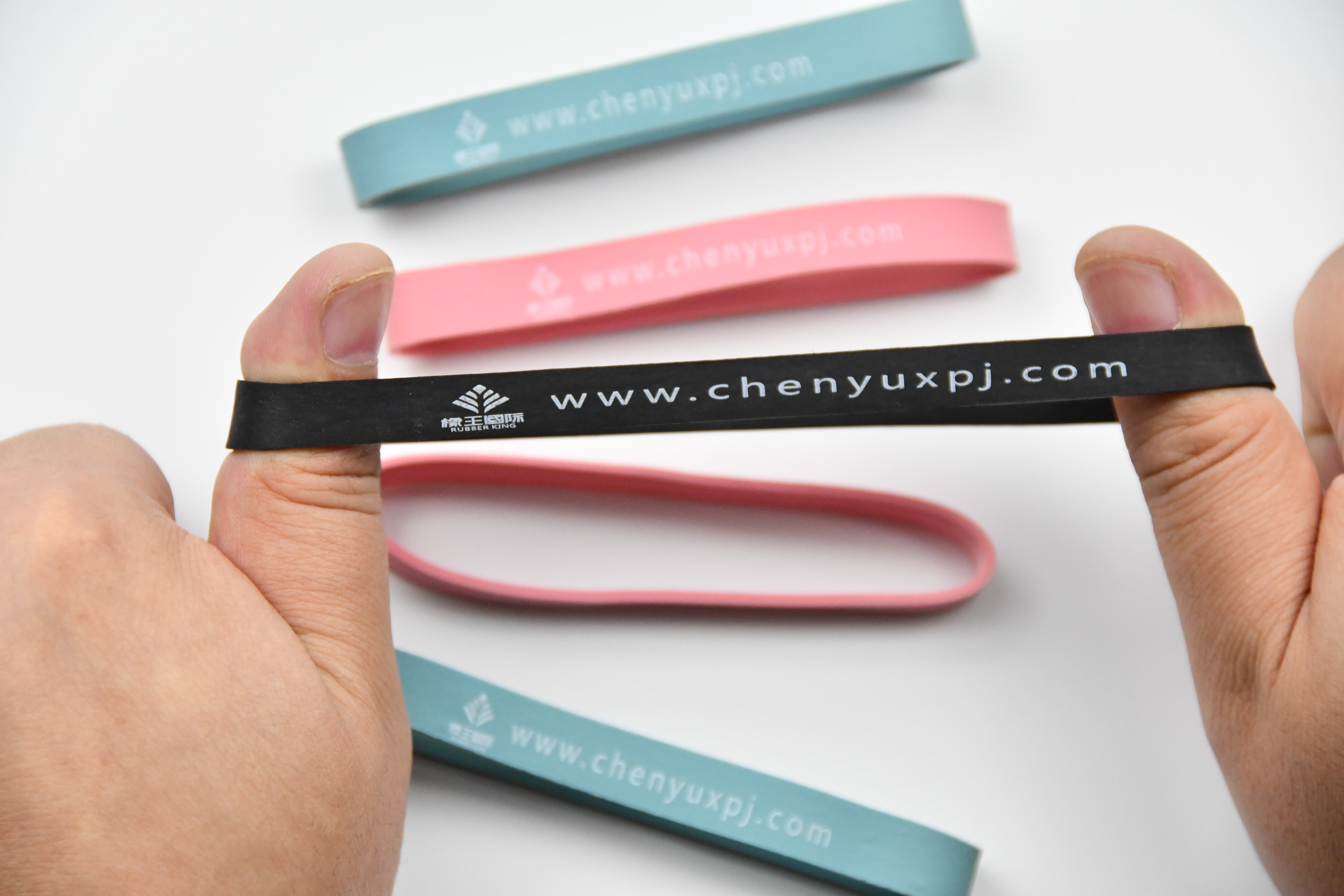 Elásticos de borracha de alta resistência com logotipo personalizado para promoção – Atacado 5