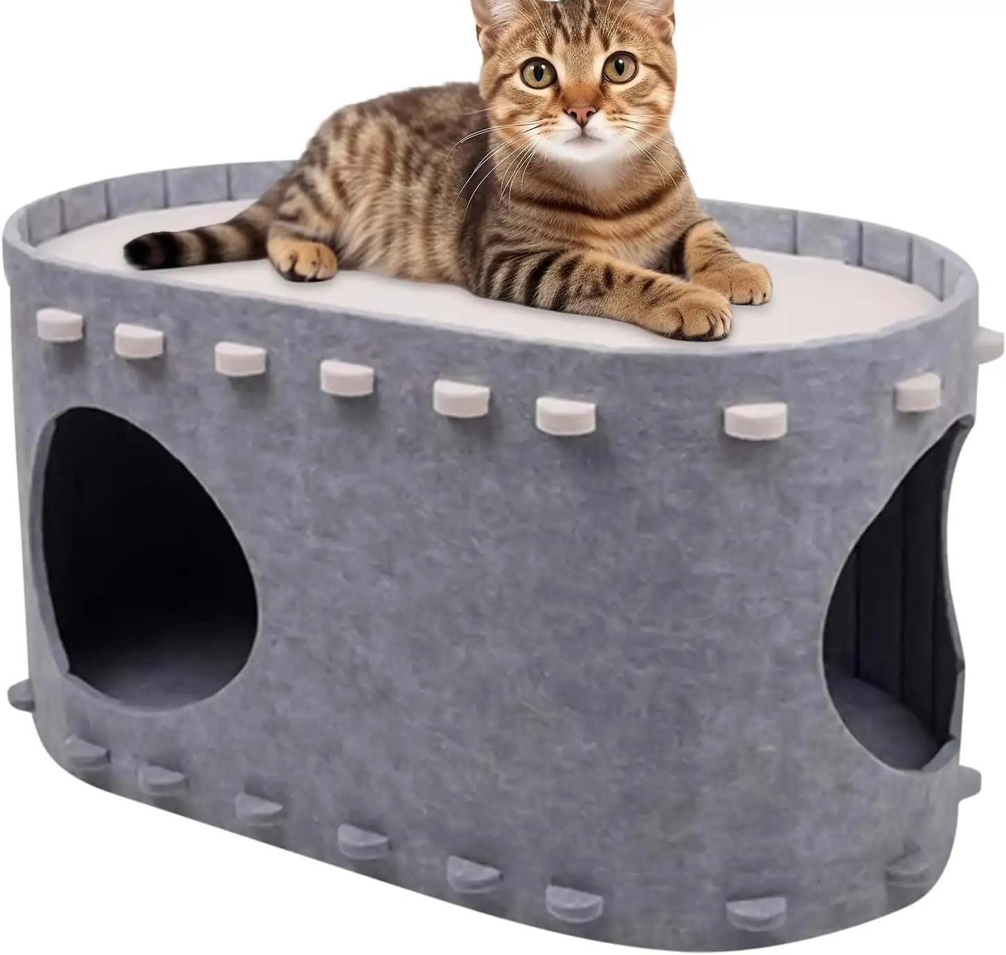 Lit pour chat acoustique en fibre de polyester antibruit, écologique 1