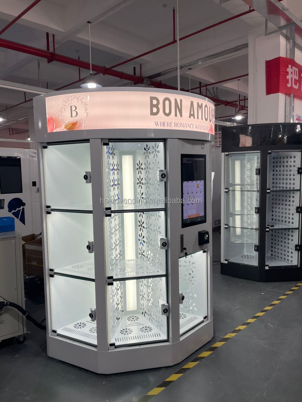 Haloo Vending Machine Supplier Customized Logo Flower Vending Machine Gifts Flower Holding Machine 4