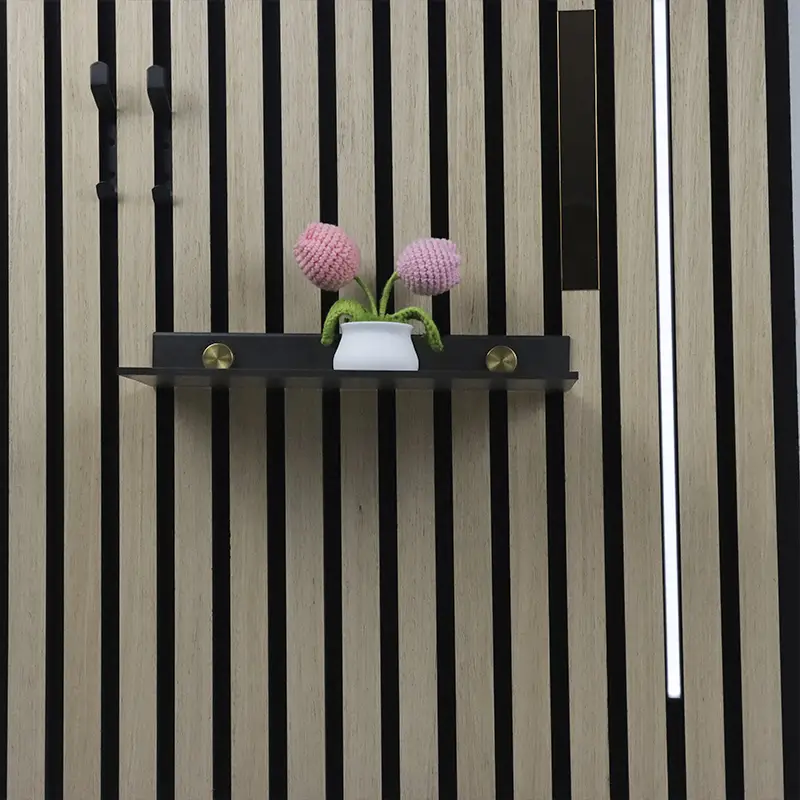 Akupanel MDF falpanelek fém borítással és akusztikus kiegészítőkkel 3D modell 1