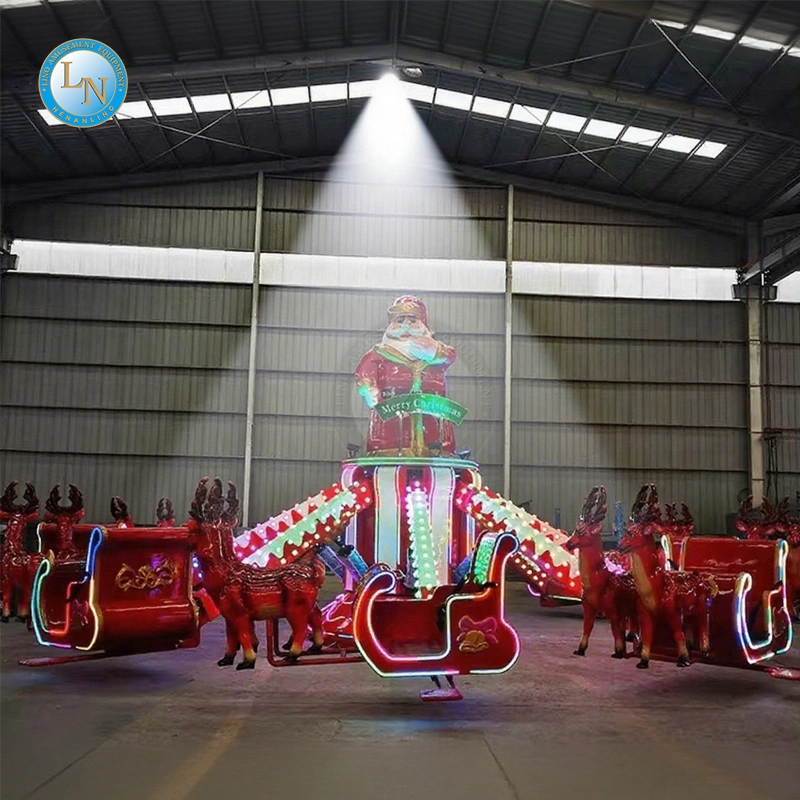 New Arrival Santa Claus Game Hot Sale Amusement Park Ride Merry Christmas Self-control Plane 1