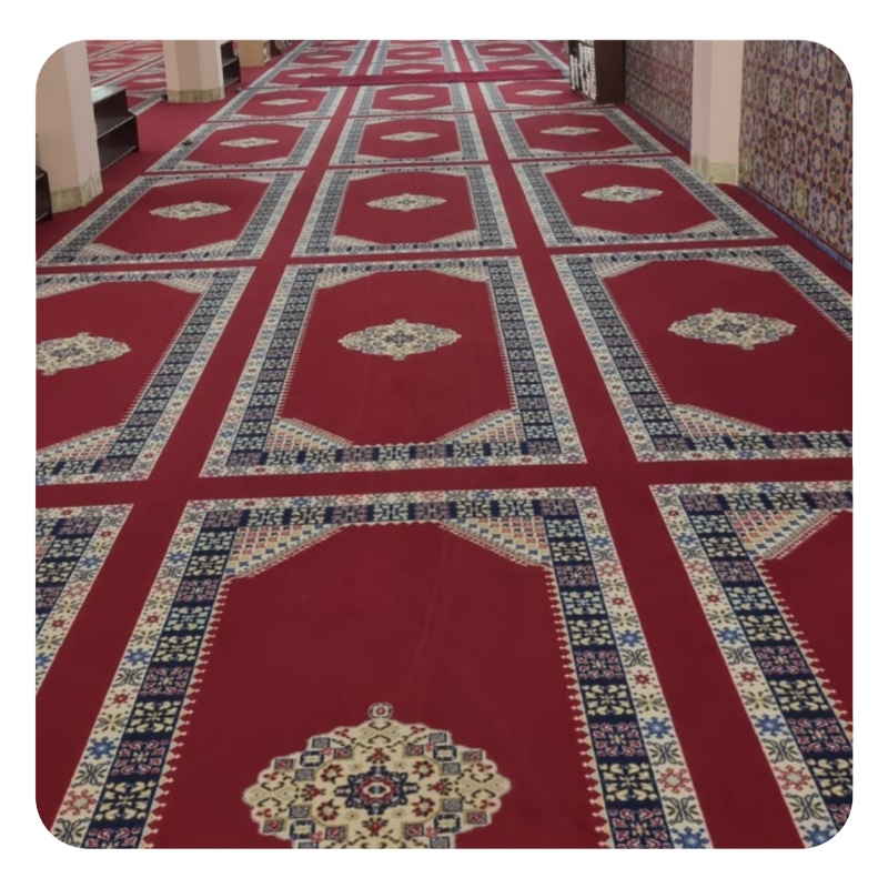 High-Quality Customized Wilton Prayer Mat Carpet for Mosques 3