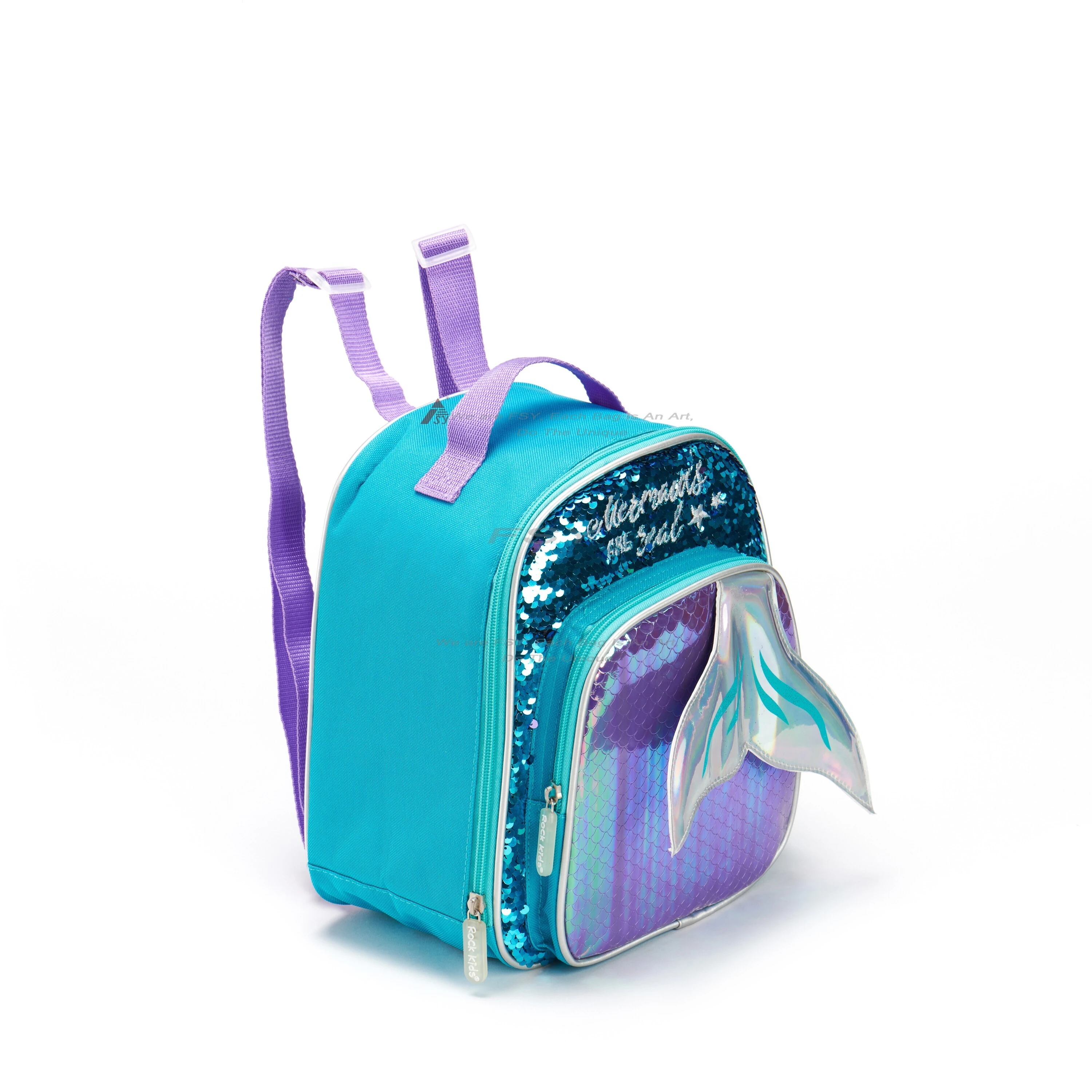 Ounier High Quality Backpacks Lunch Cooler Bag Reusable Lunch Bag Mermaid Cute Insulated Lunch Bag For Children 1