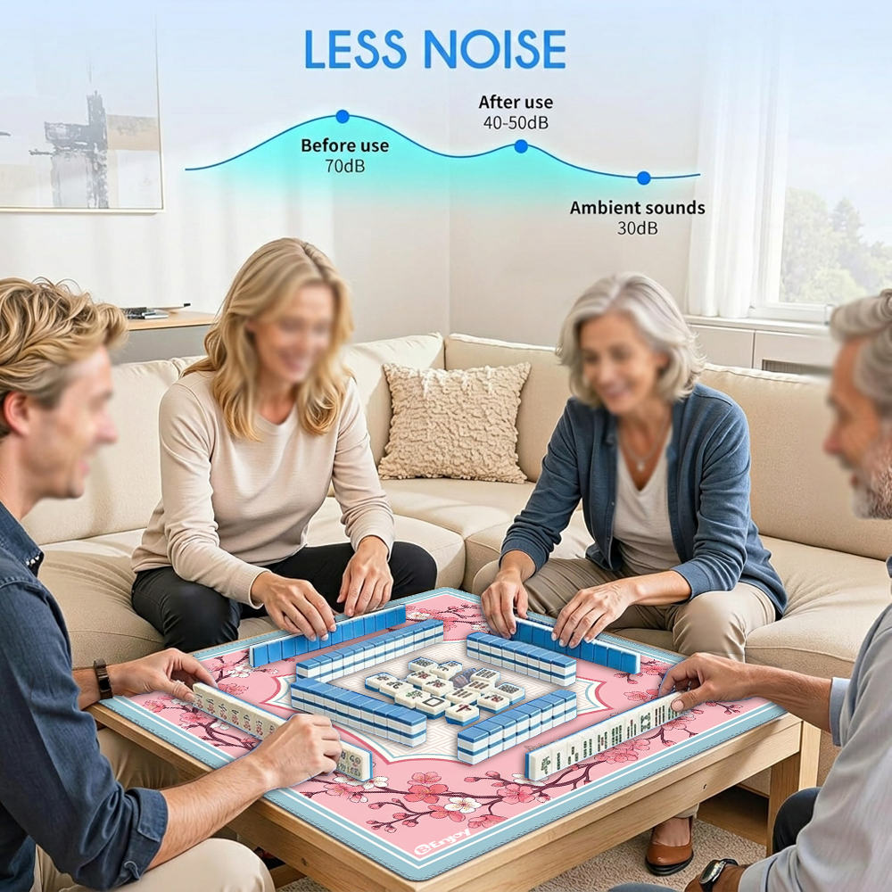 Mahjong Mat Christmas Edition Neoprene Rubber 33 Inch Odorless Non Slip Custom Print Table Mat Factory Ddp Usa Shipping Premium 5