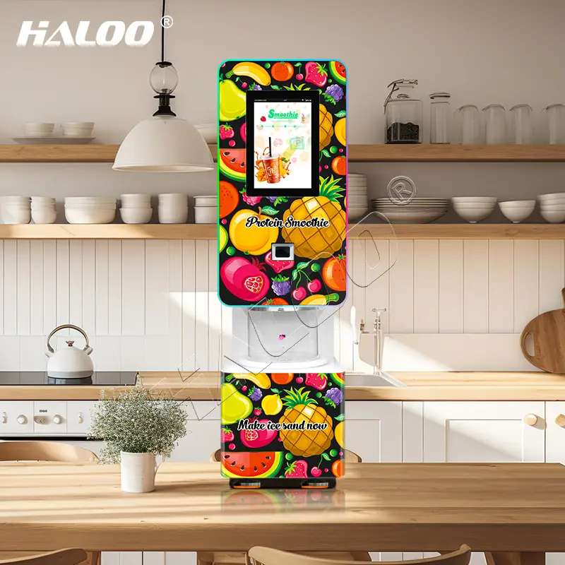 Haloo 1pc Machine à smoothies personnalisée, distributeur automatique de smoothies aux fruits congelés 1