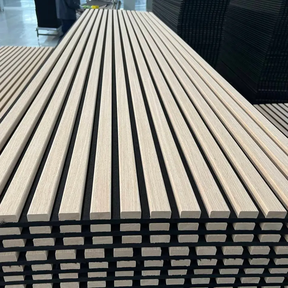 Customized Outdoor Acoustic Wood Slat Panels for Sound Damping and Privacy Booth 1