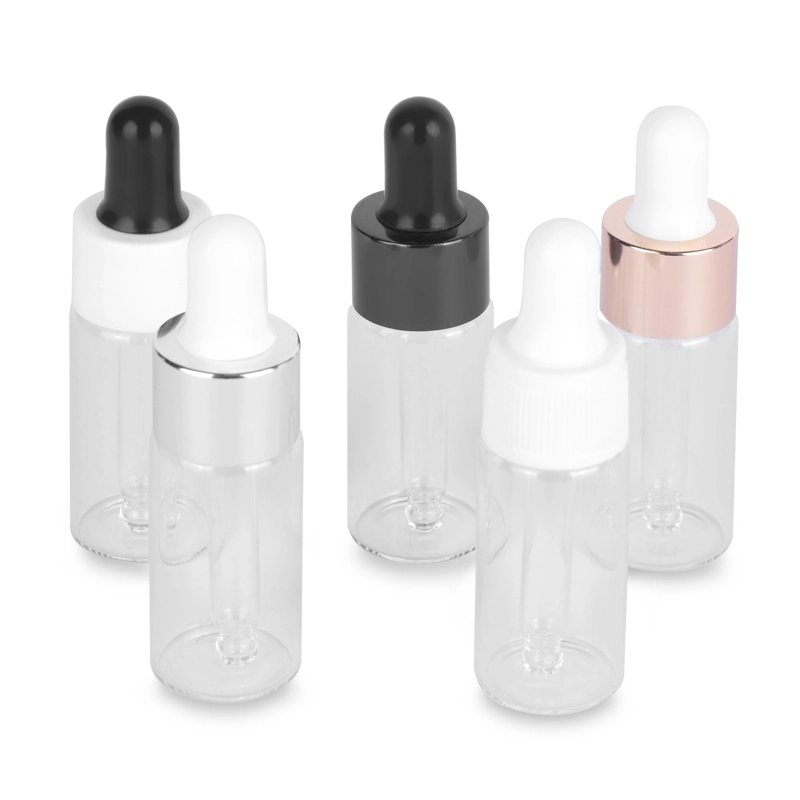 Transparent Glass Dropper Oil Bottle - Small & Portable for Essential Oils 1