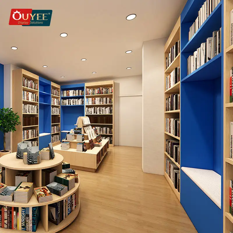 خزانة كتب بيضاء مخصصة لعرض الكتب المدرسية والمكتبات 1