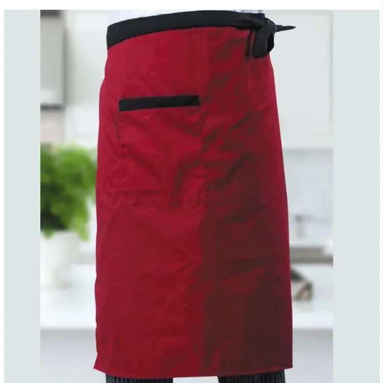 OEM Custom Half-Length Aprons with Pockets for Professional Hotel Restaurant Kitchen and Coffee Shop Use as well as Home Use 1