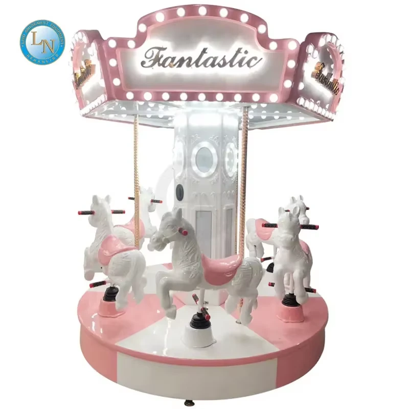Cute Carousel Horses Apple Carousel 3 Players Kiddie Ride For Children Amusement Park 1