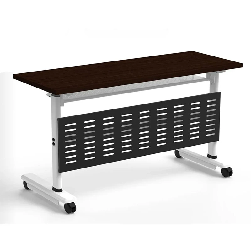 Table de réunion pliable en alliage d'aluminium de haute qualité, à conception creuse et épaisse, pour usage commercial 1