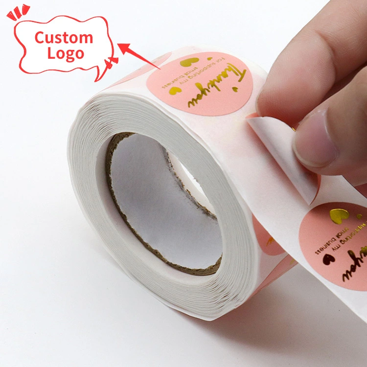 Custom Round Thank You Stickers for Small Business Christmas Gifts 1