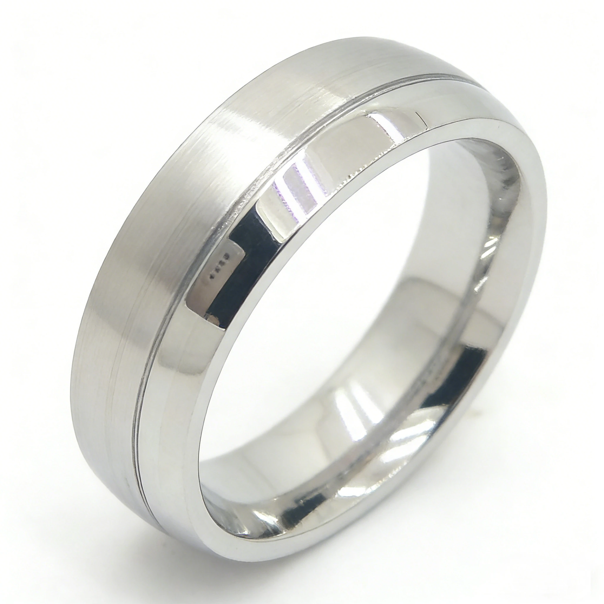 Semplice anello da uomo in palladio 500 1