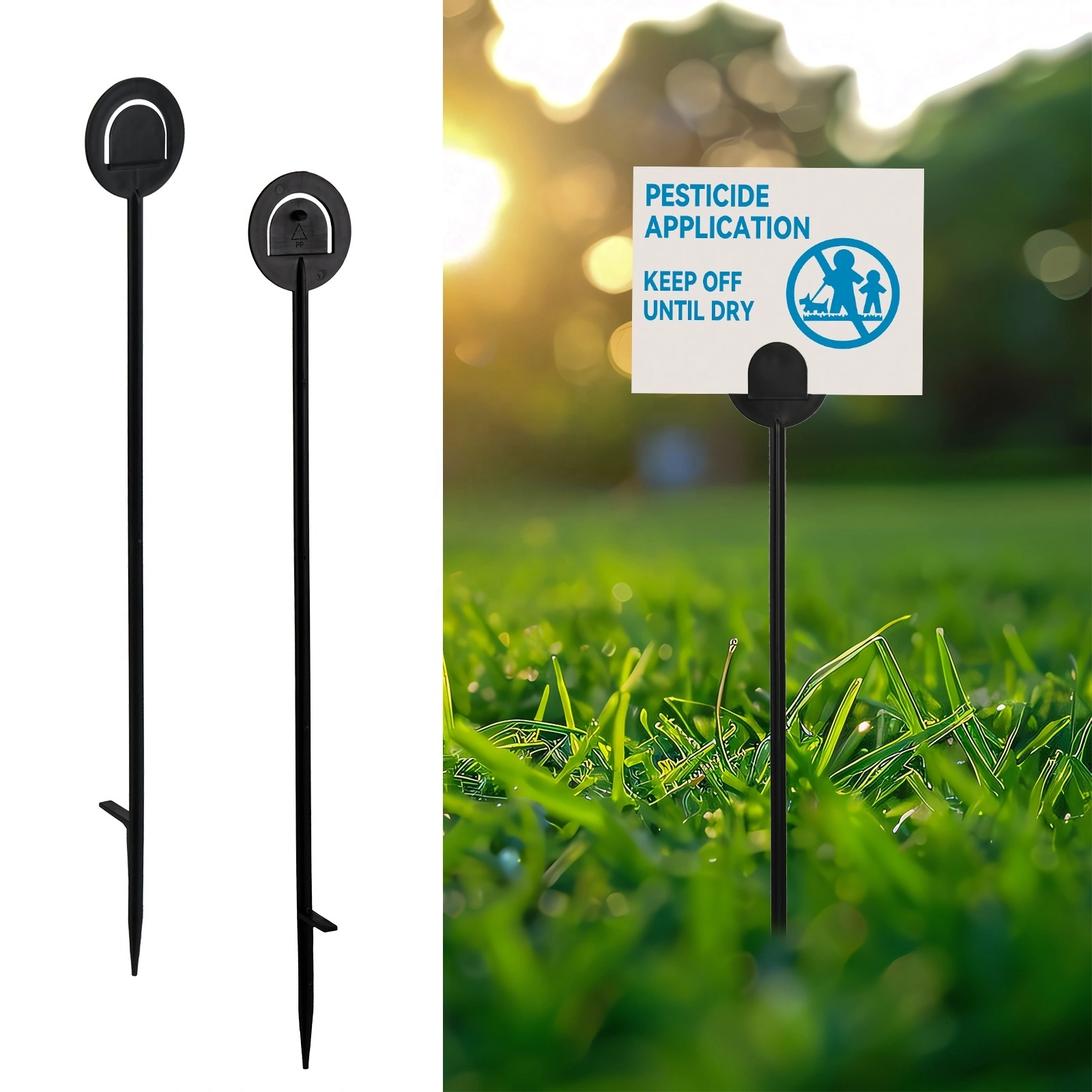 16 Inch 18inch Plastic Household Lawn Care Yard Sign Step Stakes 1