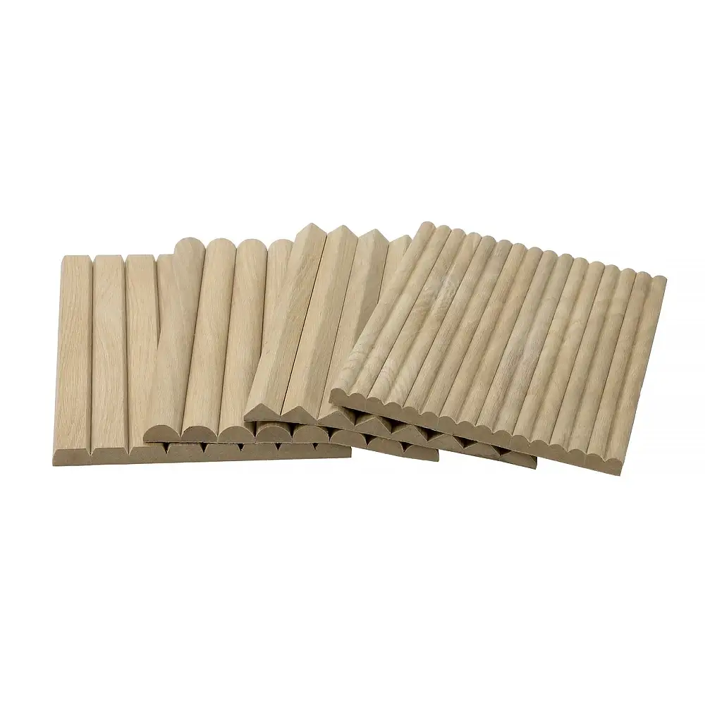 8ft Natural White Oak Flexible Interior Wall Cladding Panels for Corners 1