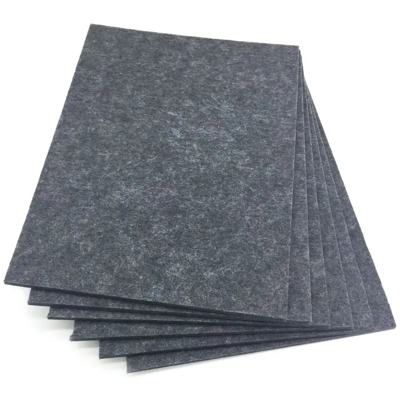 Sound Absorbing Polyester Fiber Acoustic Panel 100% PET Black Panel 1