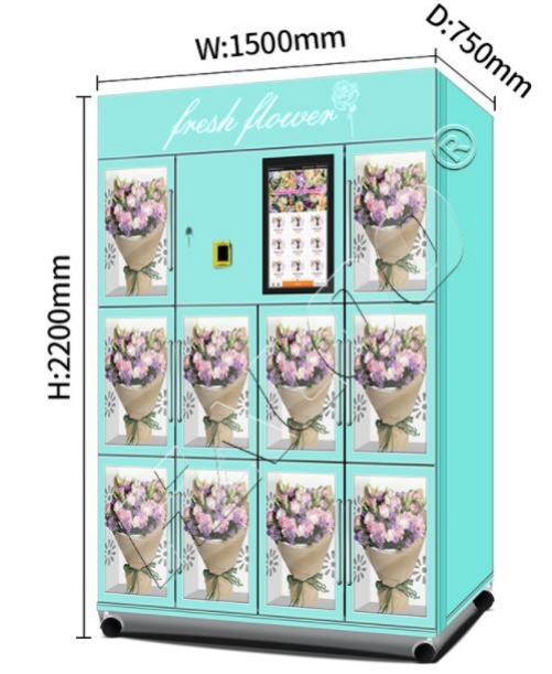 Haloo Vending Machine Supplier Vendo Distributeur Automatique De Fleurs Bouquet Vending Machine Flower Vending Machine 1