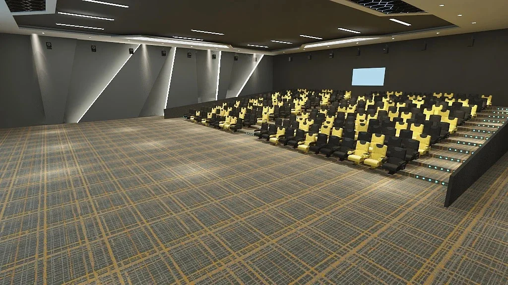 Tappeto in lana ignifugo insonorizzato per cinema, fabbrica di tappeti in Cina 4