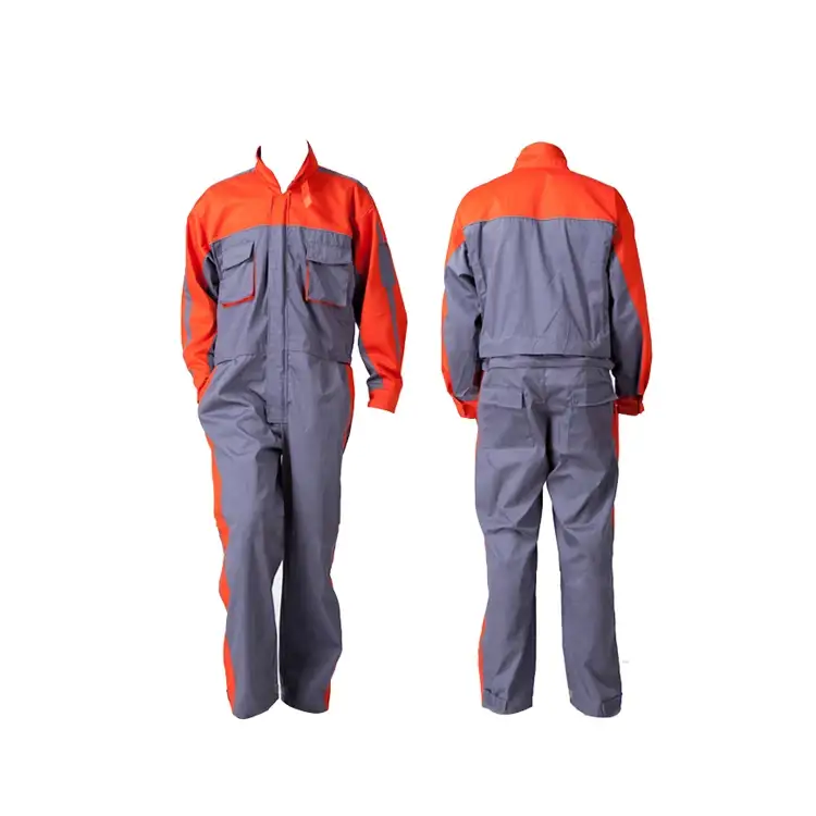 Customized Professional Color-Blocked Mechanical Maintenance Workwear: One-Piece Coveralls 1