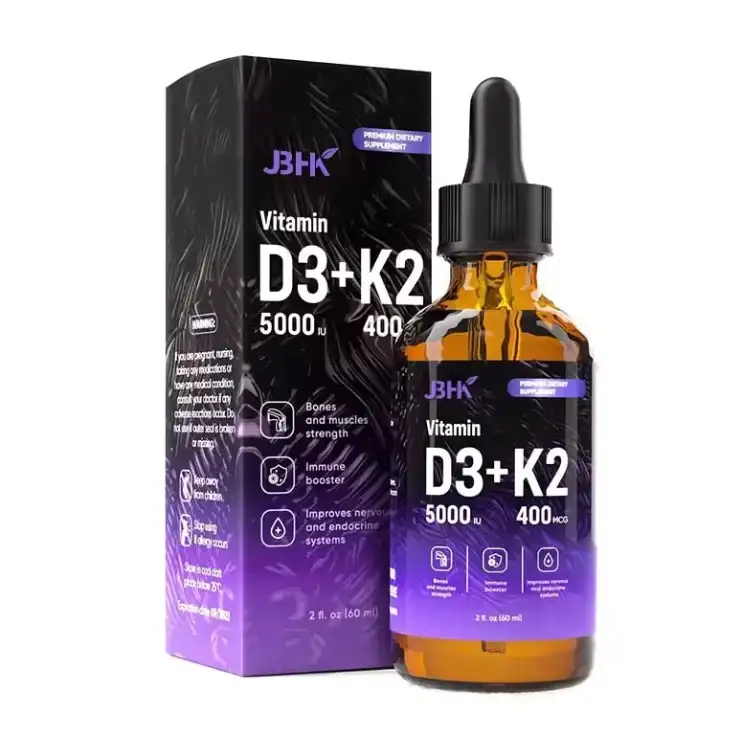 Vegan K2+D3 Sublingual Drops - Bone/Heart 30/60ml OEM/ODM 1