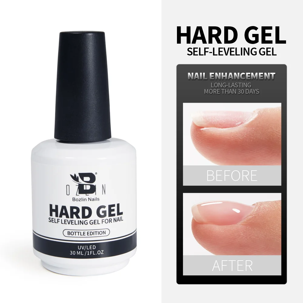 Bozlin 30ml Clear Soak Off UV LED Hard Gel Nail Polish for Nail Art 1