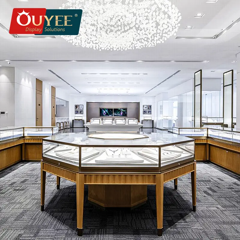 Maßgefertigter Schmuckvitrinenschrank aus Holz und Glas 1