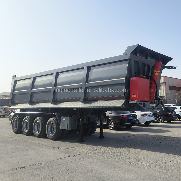 Tractor Towing 3 Axle 60 Ton Full Dump Tipper Trailer Front Lift Drawbar Link With Hydraulic Tipping Functions 3