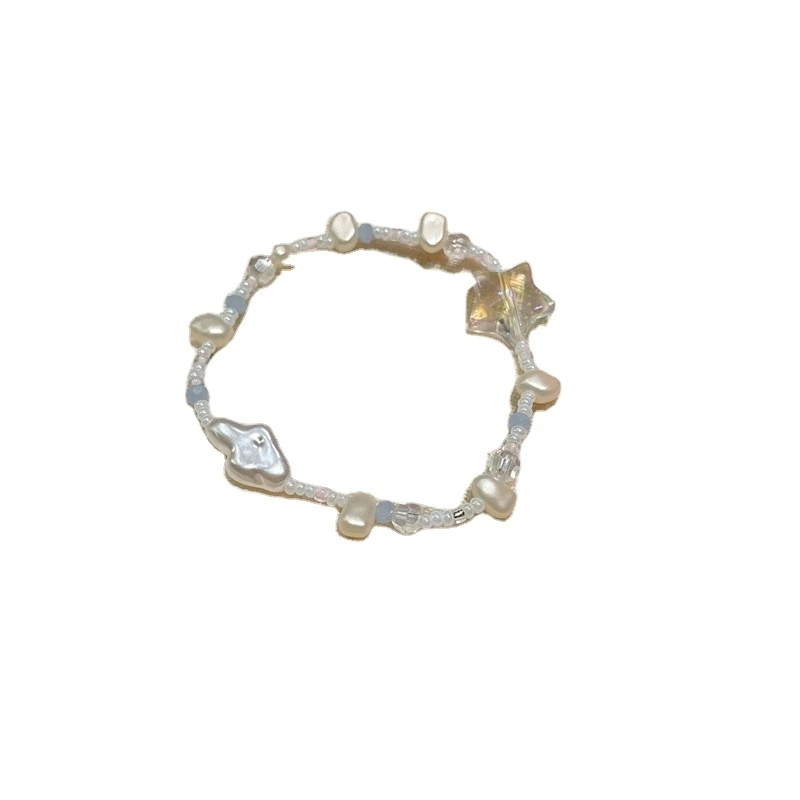 Manufacturers Wholesale Simple Fashion Star Pearl Acrylic Geometric Beaded Female Bracelets Friendship Bracelets 1