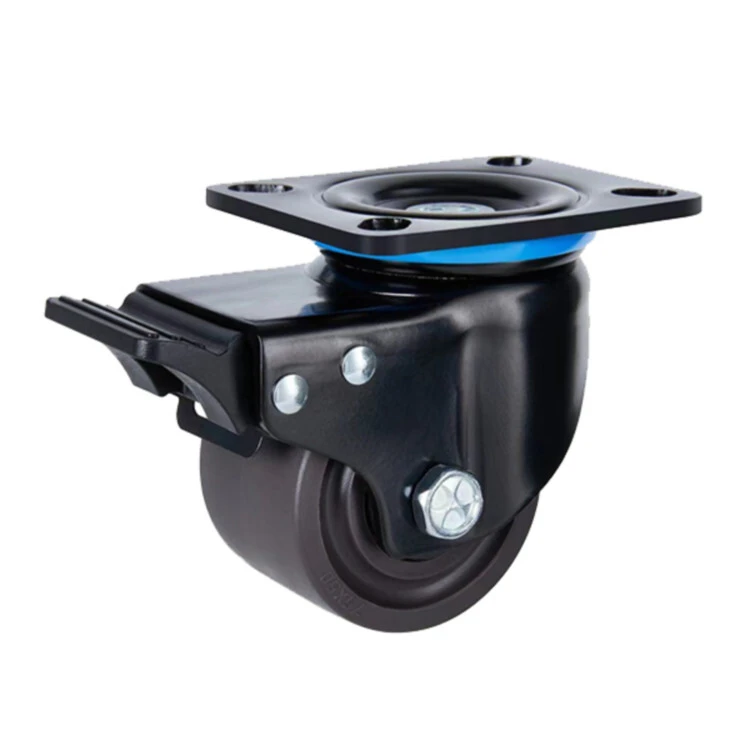 Low Profile Caster Heavy Duty Swivel Casters Wheel Industrial 2.5 Inch 3 Inch Low Center Of Gravity Caster For Workbench 1