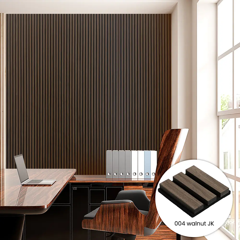 Akupanel Slat Wood Acoustic Panel Sound-Absorbing Board for Living Rooms & Bedrooms 1