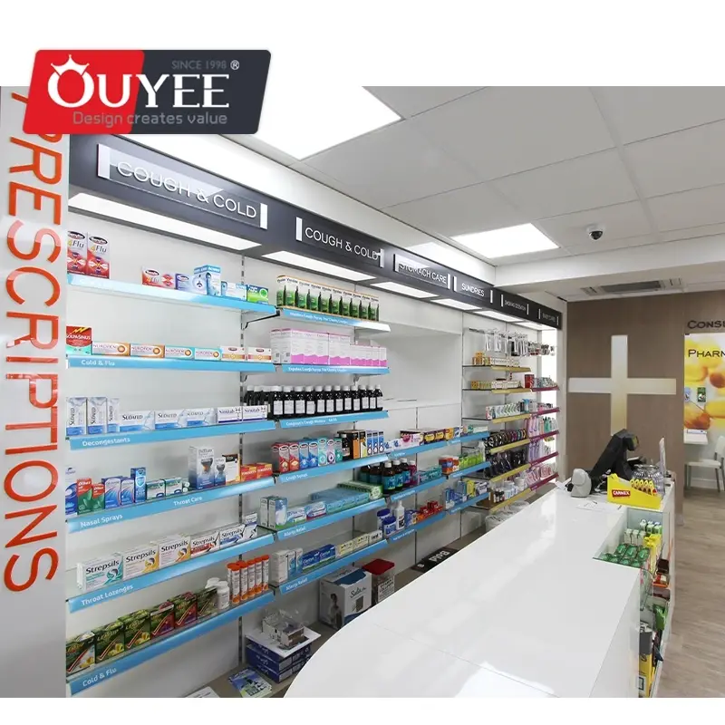 Mobiliário personalizado para farmácias: balcões, expositores e armários. 1