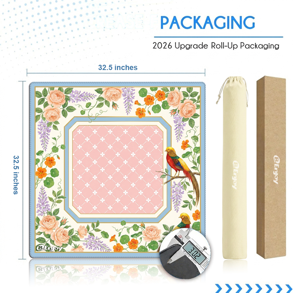 Mahjong Mat Storage Pouch Custom Neoprene Rubber 33 Inch Odorless Non Slip Table Mat Factory Direct Ddp Usa Shipping Premium 3
