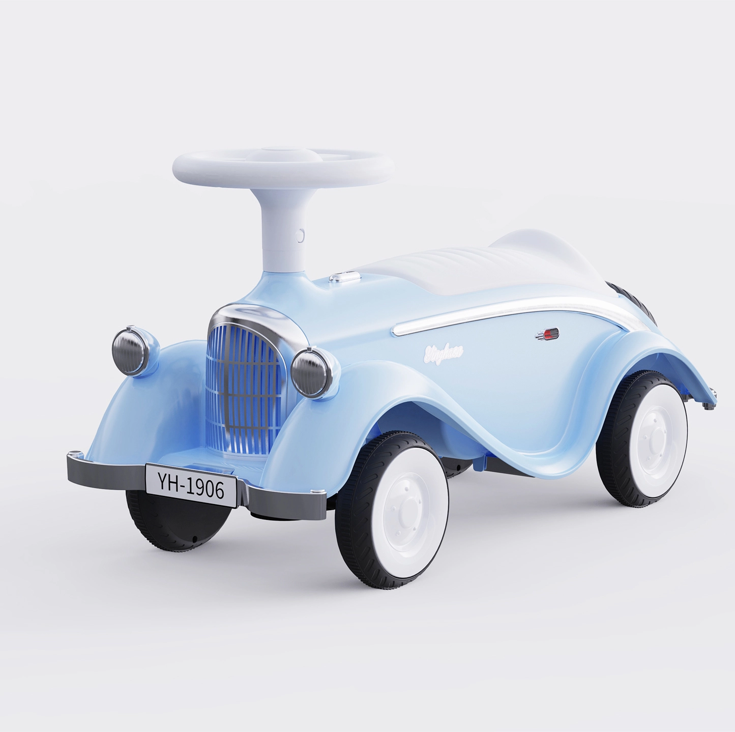 Mainan Mobil-mobilan Pengembangan Keterampilan Motorik Kaki ke Lantai Naik Mobil Musik Geser Merah Biru Krim Latihan Koordinasi Keseimbangan 1