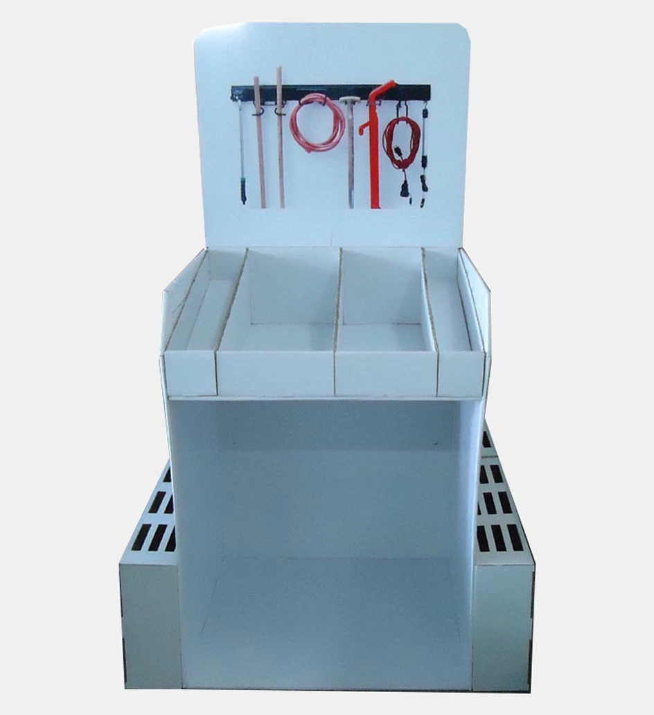 2-Sided Cardboard Pallet Display Rack Supermarket Tools Display Stand Store Display Fixture 1