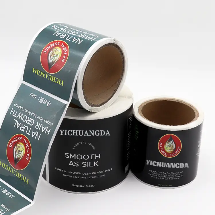 Etichette personalizzate in vinile lucido impermeabile per flaconi e vasetti di cosmetici. 1