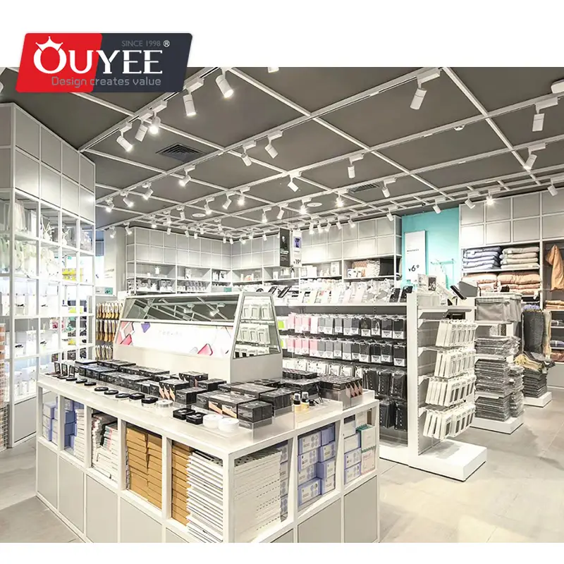 Scaffalature a gondola in legno nero per supermercati - Scaffalature commerciali 1