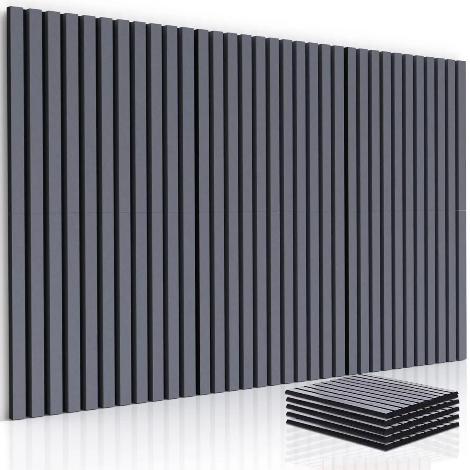 Sound Absorption Wooden Slat Acoustic Wall Panels for Interior and Exterior Use 1