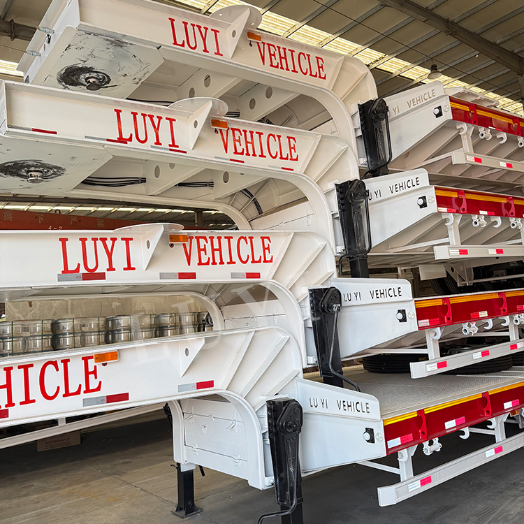 30TON -120TON ثقيلة منخفضة السرير LOWI SEMI مقطورة 7