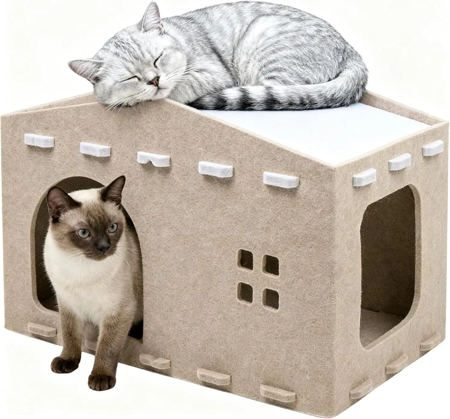 Geluidsreducerend vilten kattenmandje van akoestische polyestervezel voor katten en honden 1