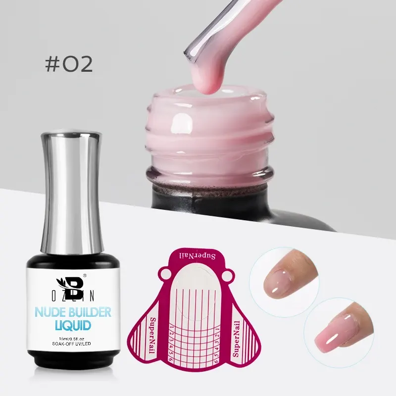 Hema Free 5-in-1 Gel Builder Hard & Soft Milky Nail Gel in Bottle 15ml 1