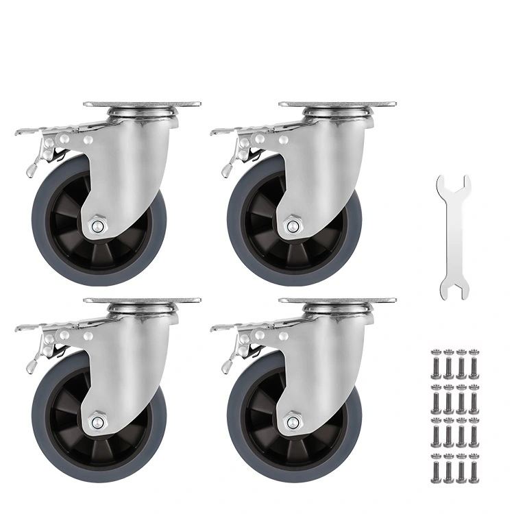High Quality Tpr Strong And Durable Wear-resistant 360° Rotation Strong Bearing Capacity 5 Inch Casters Wheel 1
