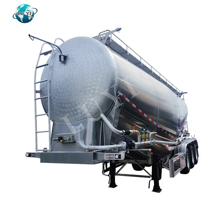 New 3-axle Bulk Cement Powder Tanker Semi-trailer 1