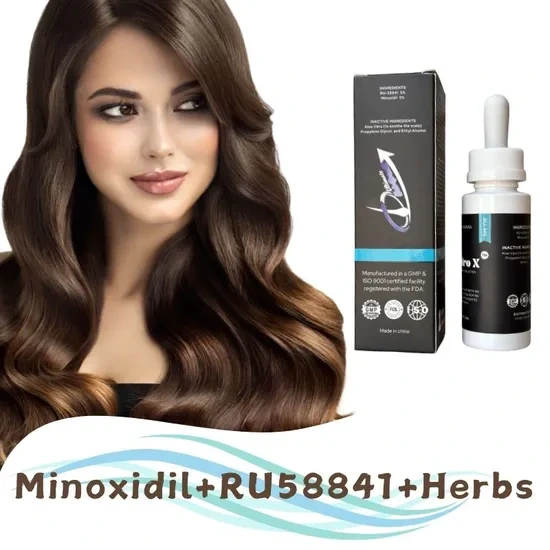 Fabricante fornece Minoxidil 5% para homens/mulheres spray líquido para crescimento capilar - Minoxidil 5% e spray de Minoxidil 1