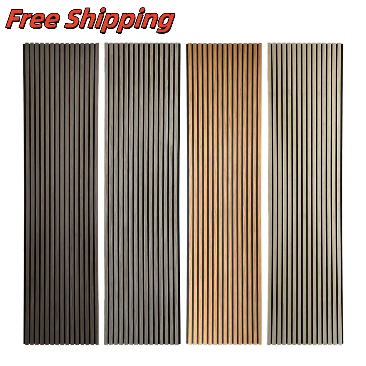 Natural Oak Wood Acoustic Wall Panels Soundproof Sound Insulation USA Ship 1